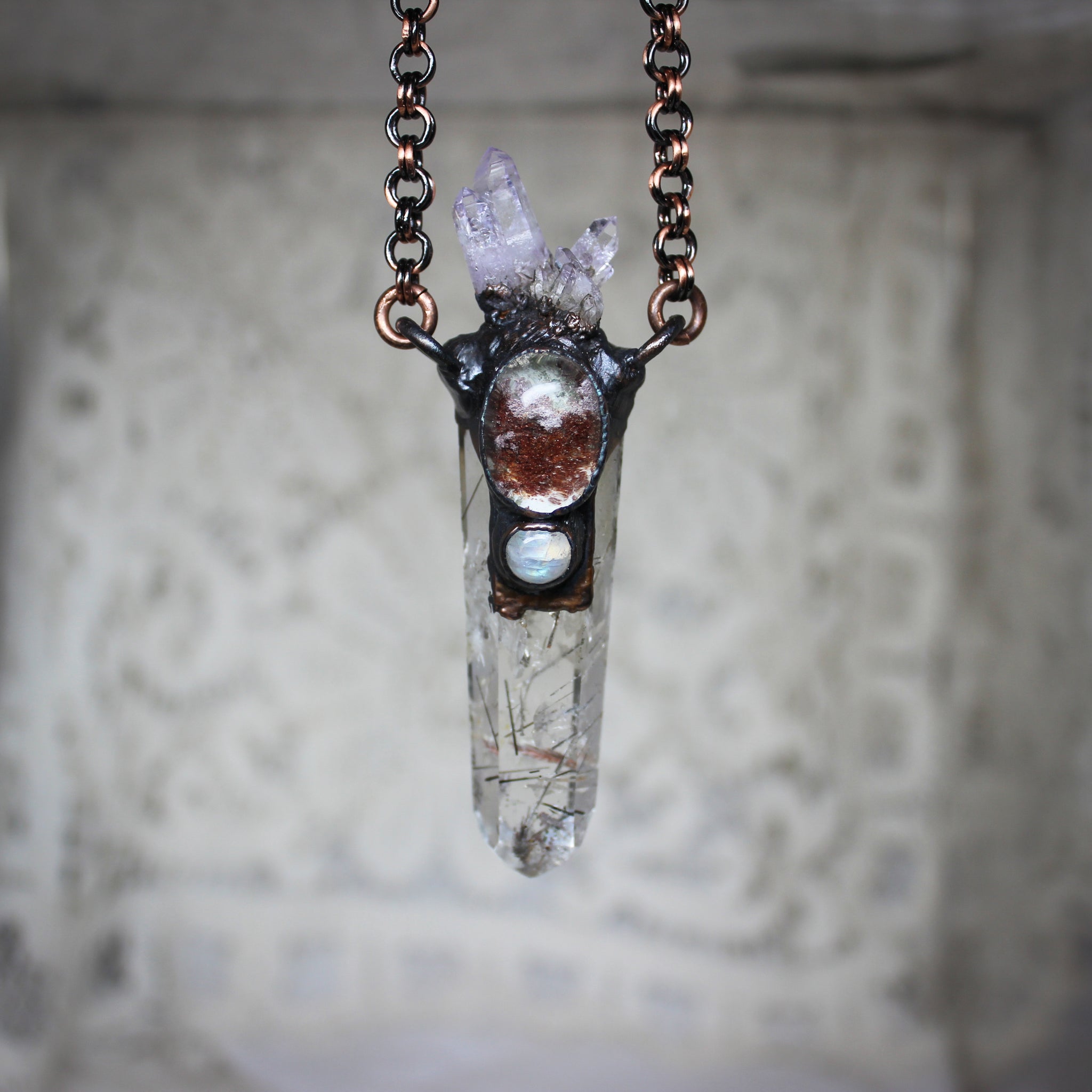 Rutilated Wild Crystal Necklace