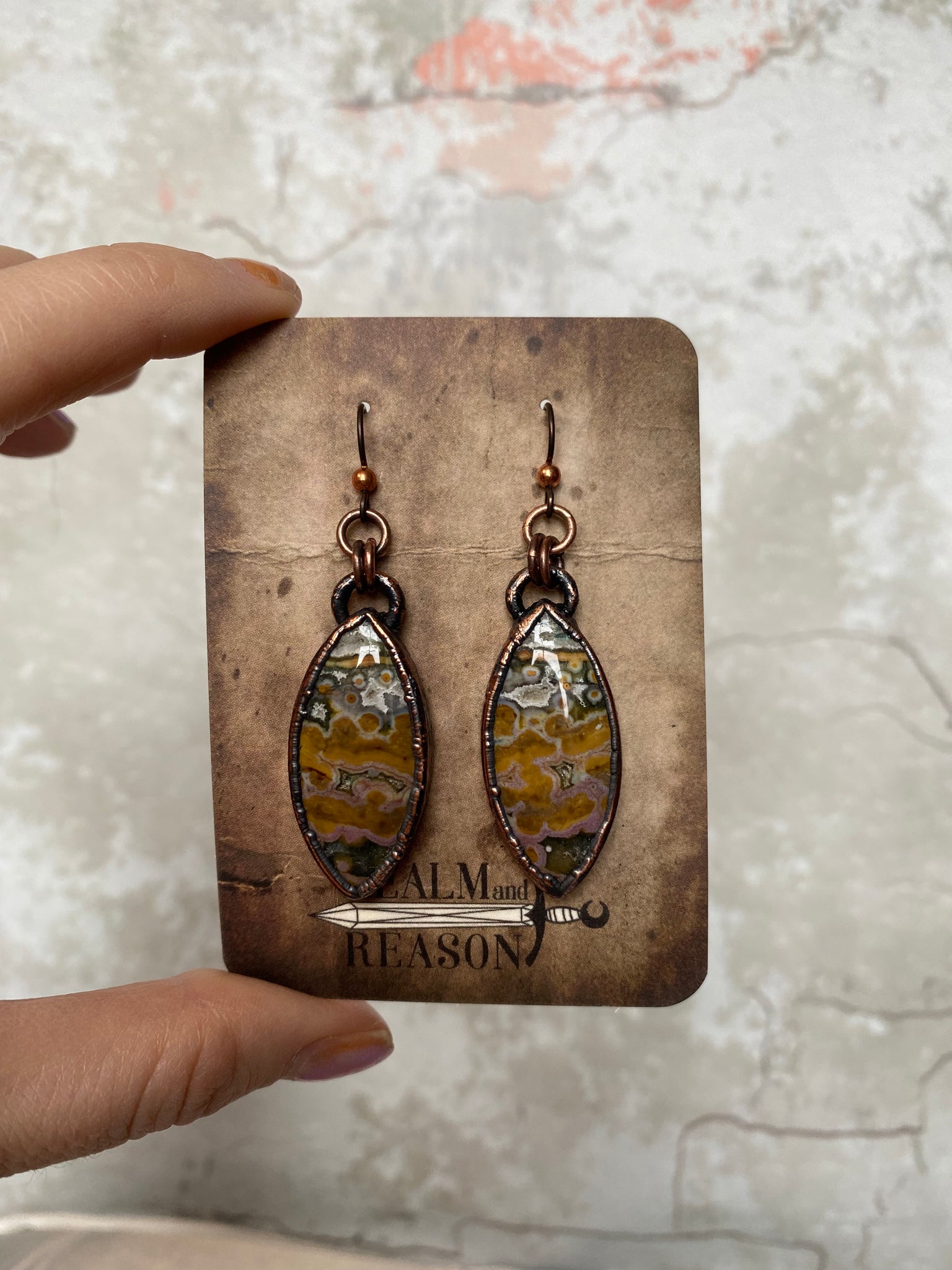 Ocean Jasper Earrings - b