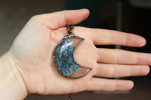 Moss Agate Moon - a