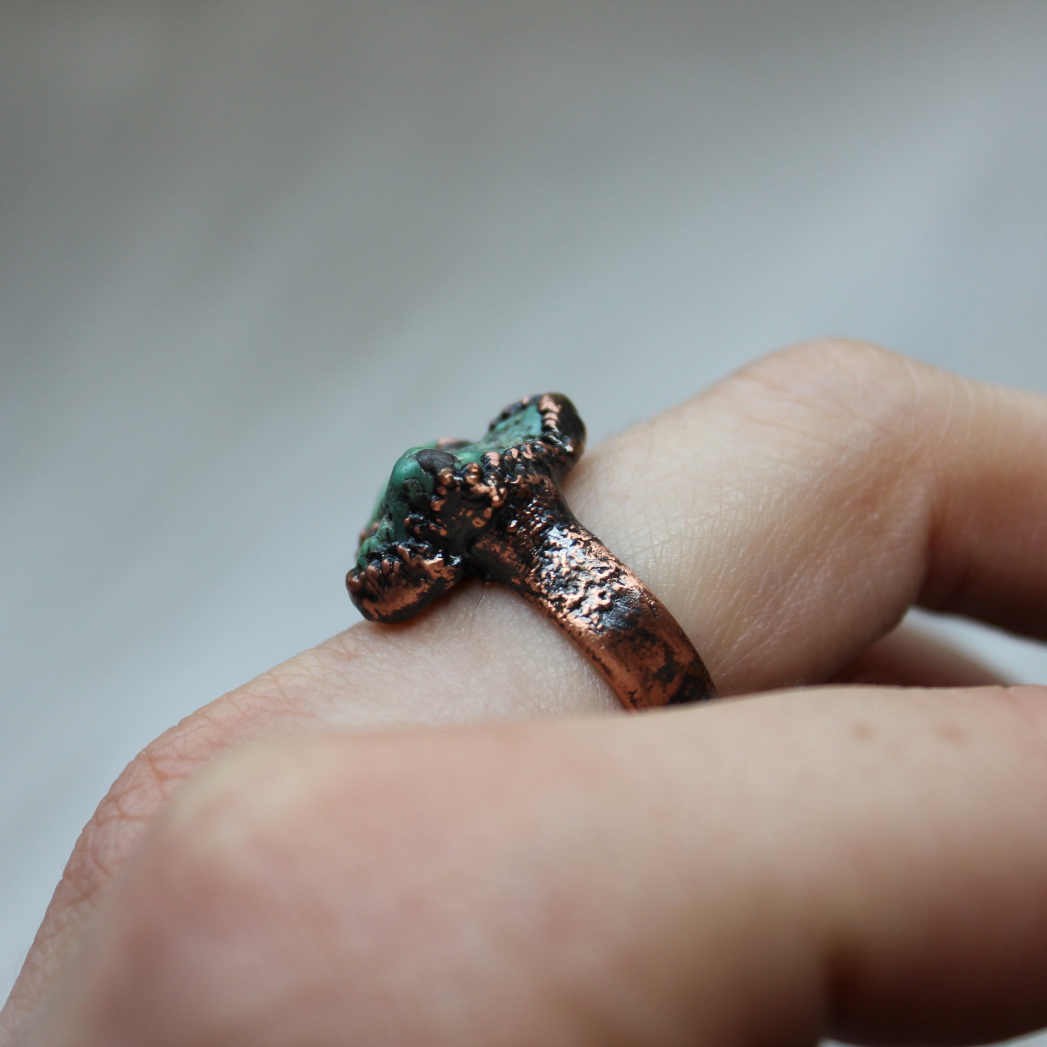 Double Turquoise Ring size 7.25