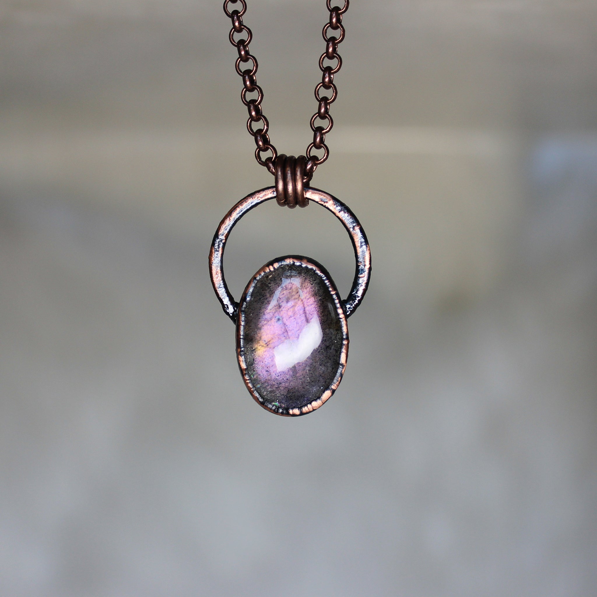 Small Purple Labradorite Necklace - 1