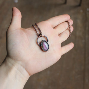 Small Purple Labradorite Necklace - 1