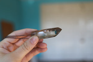 Drilled Smokey Quartz Necklace