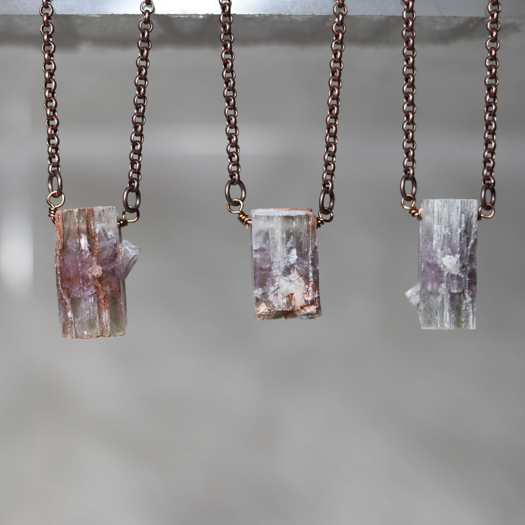 Drilled Purple Aragonite Necklace (larger)