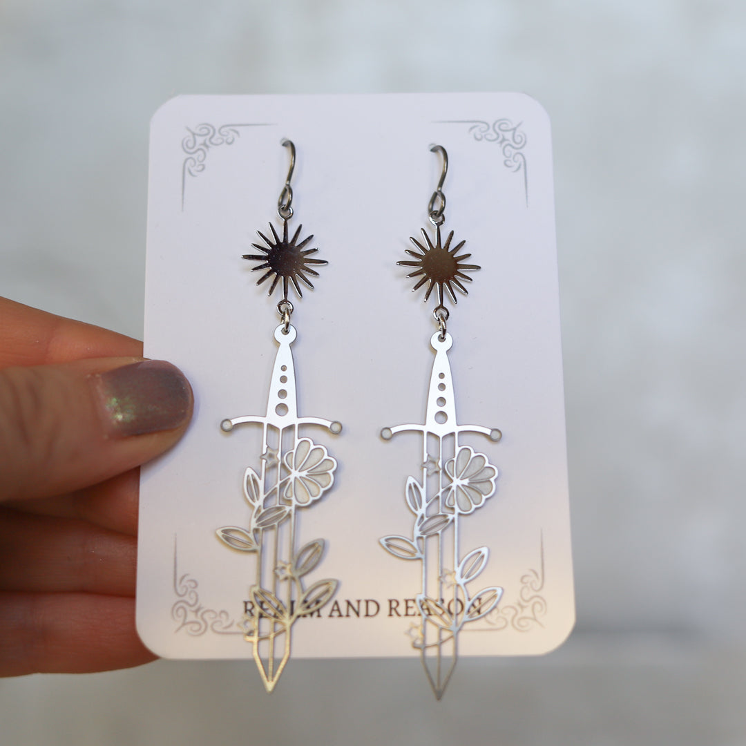 Sword Earrings - stainless steel