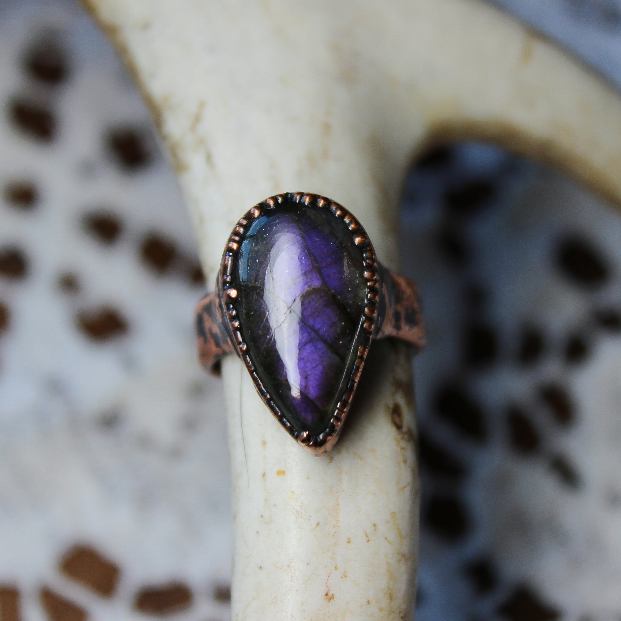 Purple Labradorite Ring size 5.25