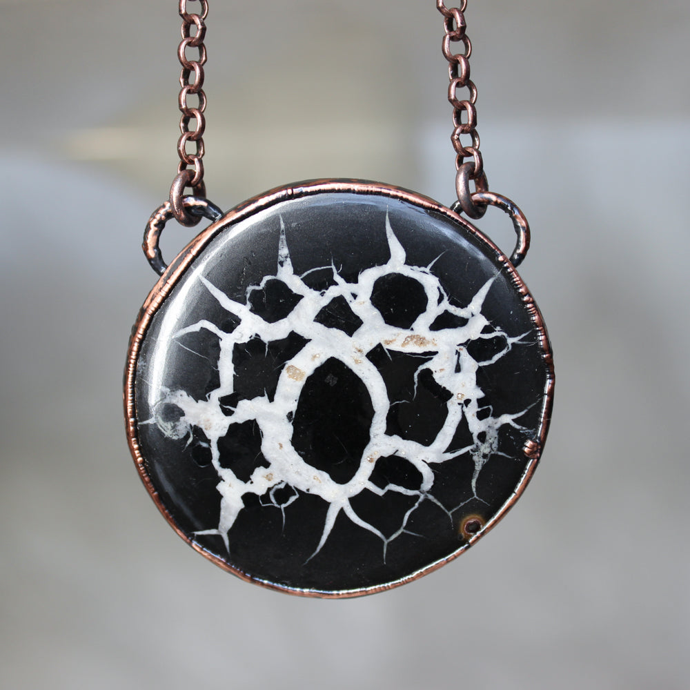 Septarian Full Moon Necklace - b