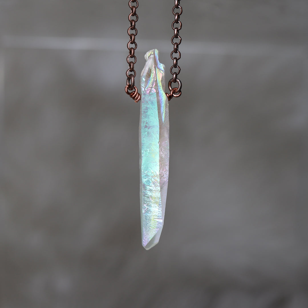 Angel Aura Quartz Necklace