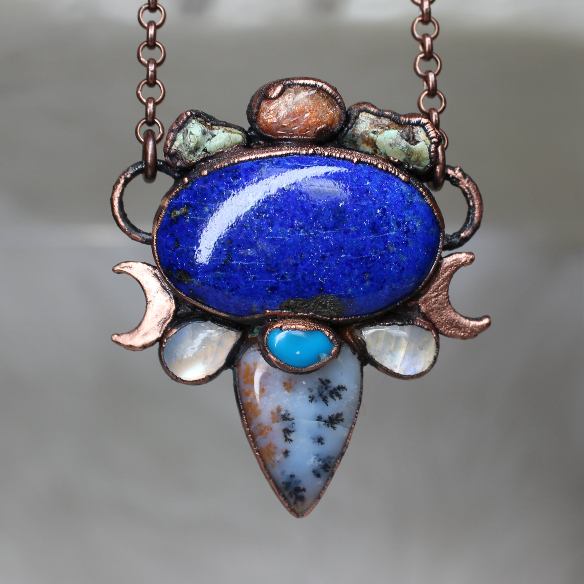 Celestial Lapis Gemstone Necklace