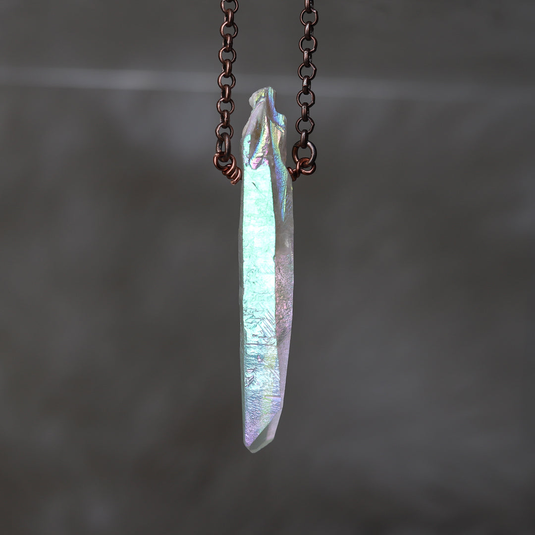 Angel Aura Quartz Necklace