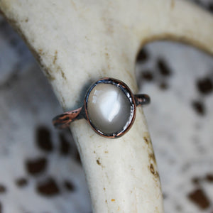 Gray Moonstone Ring size 6.5