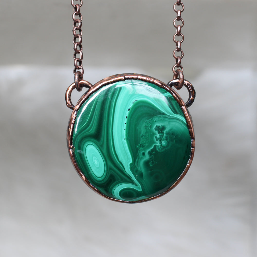 Malachite Full Moon Necklace