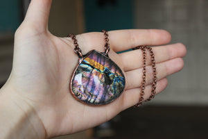 Large Purple Labradorite Necklace - B