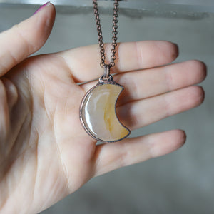 Golden Healer Moon Necklace - a