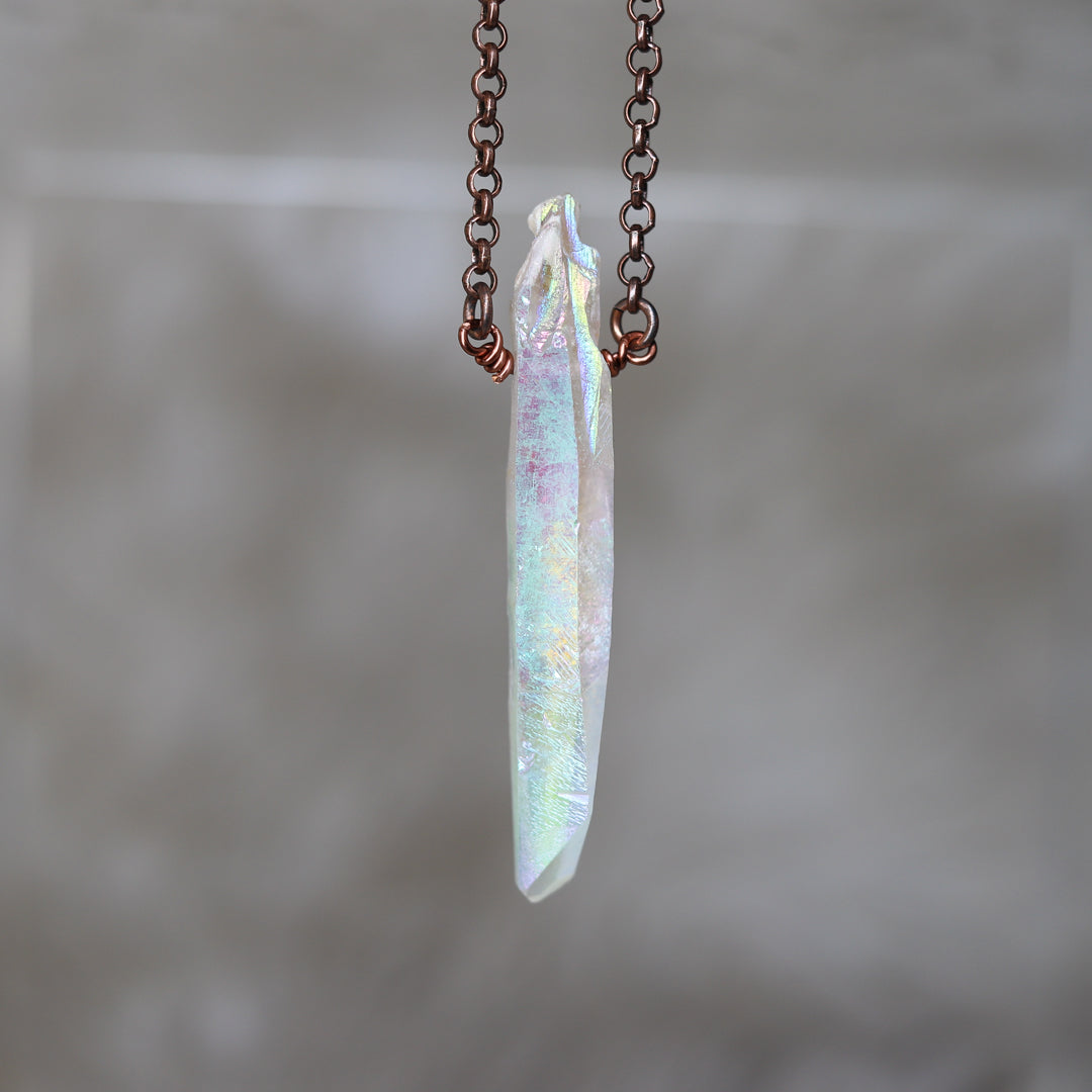 Angel Aura Quartz Necklace