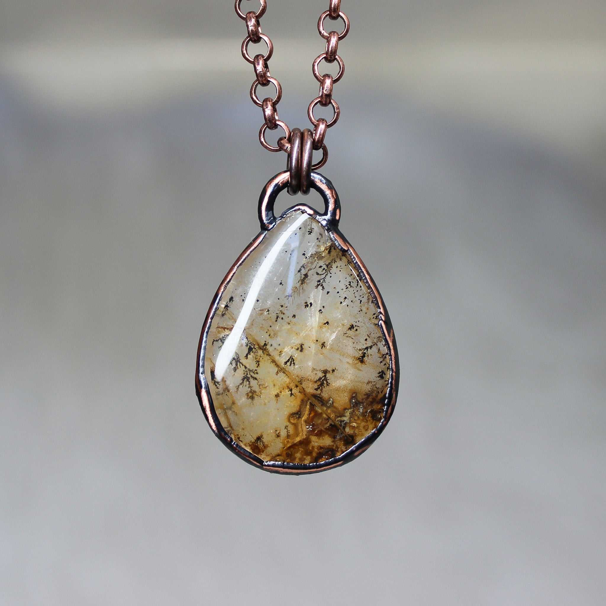 Dendritic Agate Necklace - a