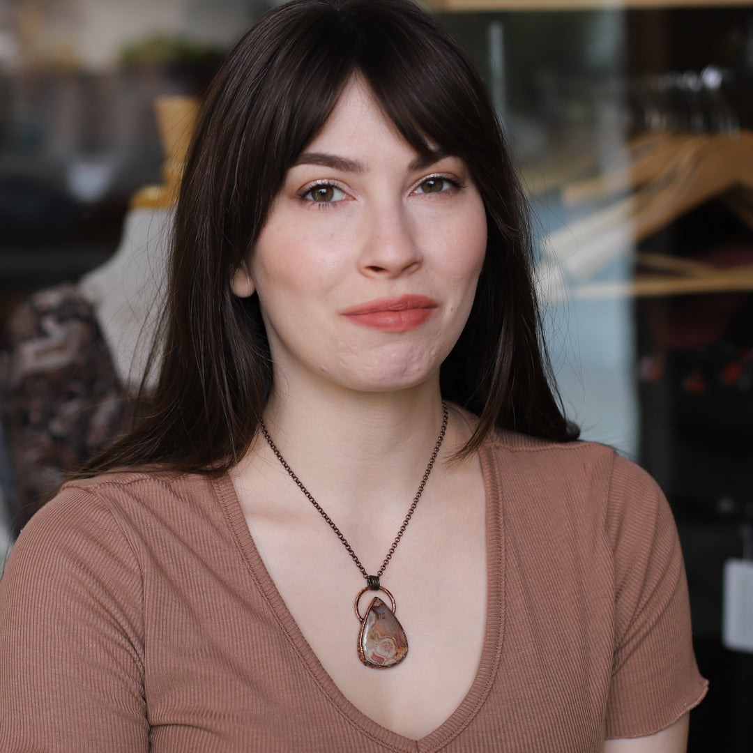 Crazy Lace Agate Necklace (a)