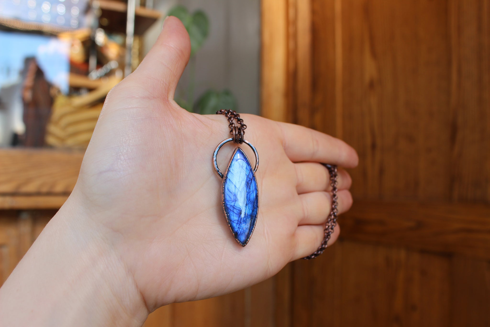 Blue Labradorite Necklace - b