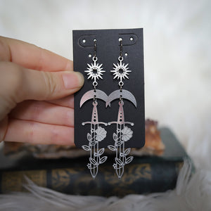 Celestial Garden Sword Earrings