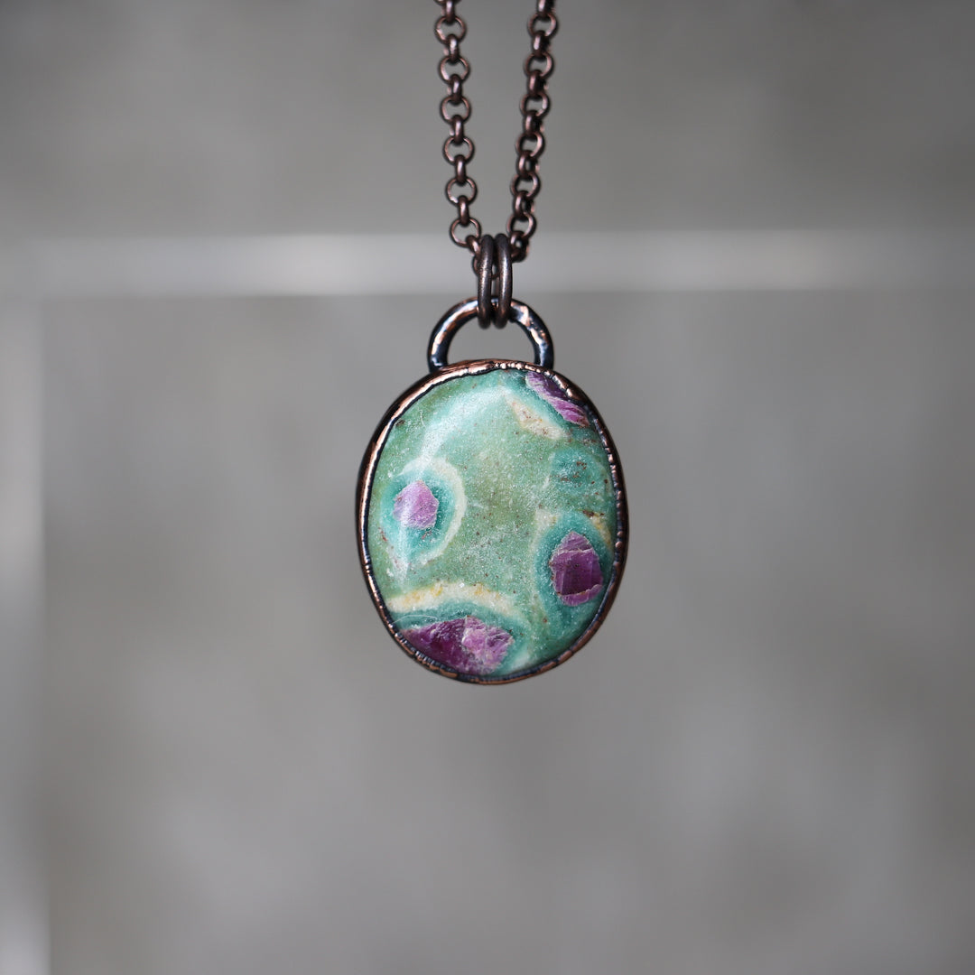 Ruby in Fuschite Necklace