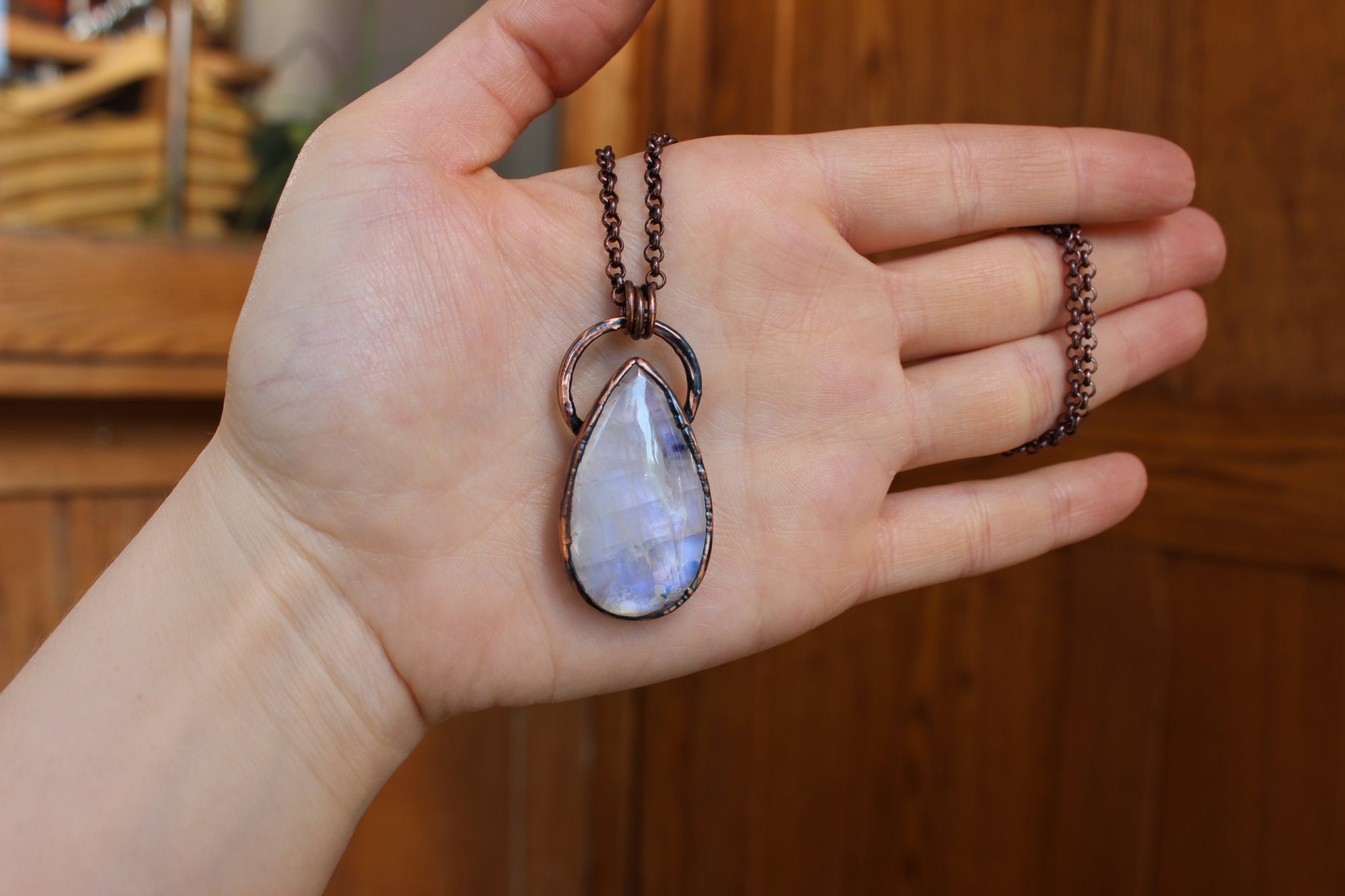 Rainbow Moonstone Necklace