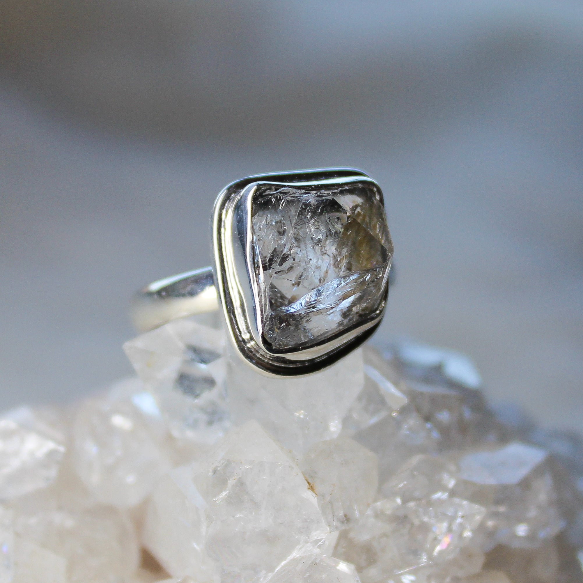 Herkimer Diamond Ring size 7.75