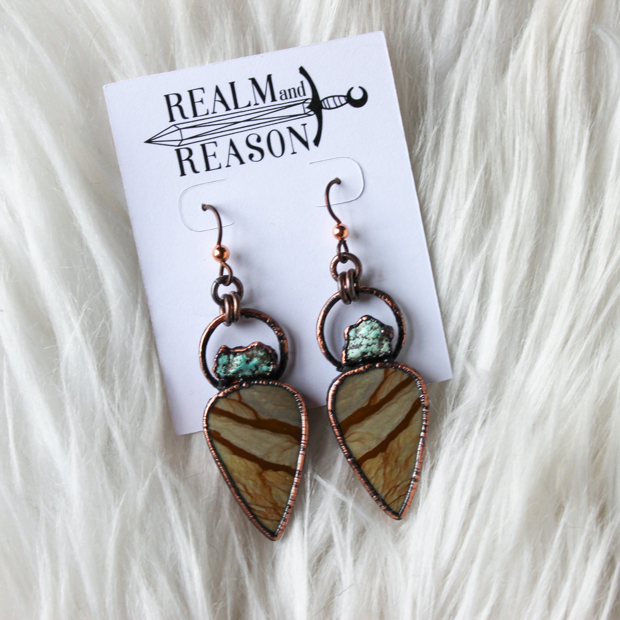 Owyhee Jasper & Turquoise Earrings