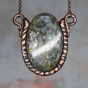 Giant Moss Kyanite Necklace