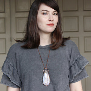 Giant Sun/Moonstone Necklace - a