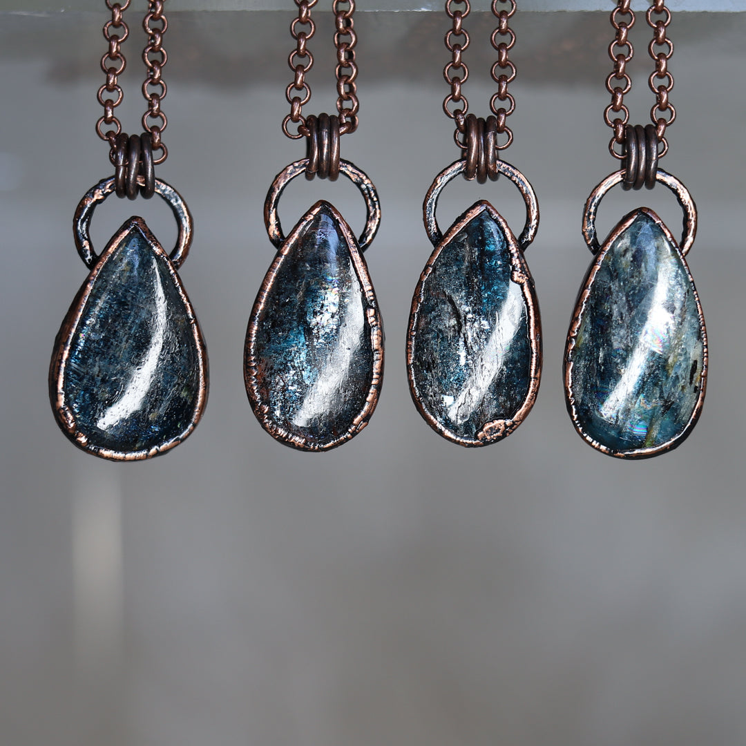 Moss Kyanite Necklace