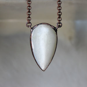 Large White Moonstone Necklace - B