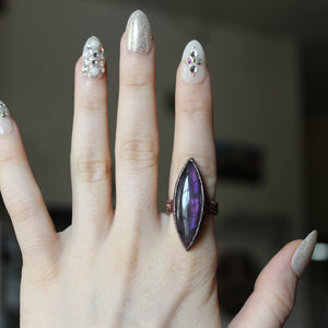 Purple Labradorite Ring size 8.5