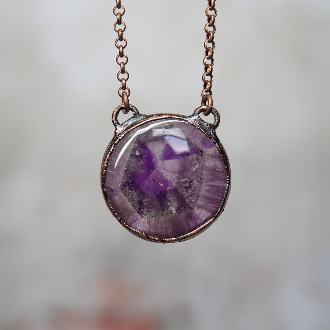 Atomic Amethyst Full Moon Necklace - c