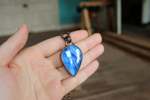Medium size Blue Labradorite Necklace