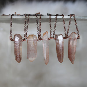 Pink Lemurian Necklace (you choose)