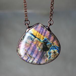 Large Purple Labradorite Necklace - B