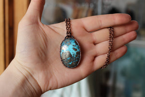 Persian Turquoise with Pyrite Necklace