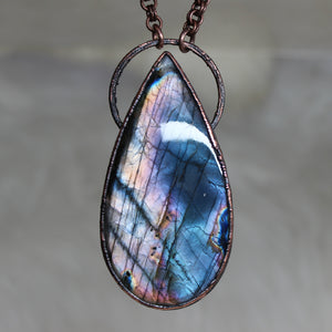 Giant Labradorite Necklace - b