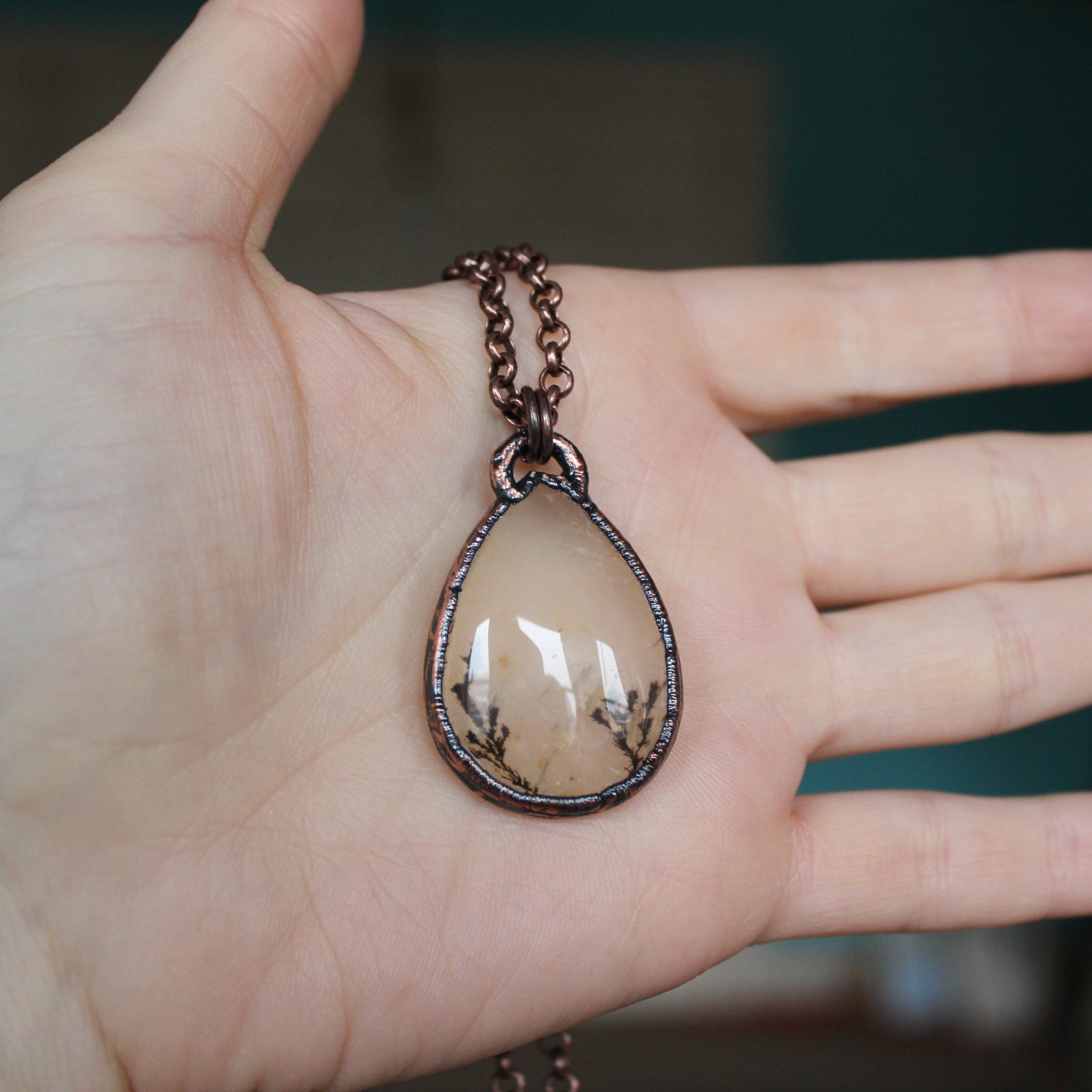 Dendritic Agate Necklace - b