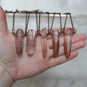 Pink Lemurian Necklace (you choose)