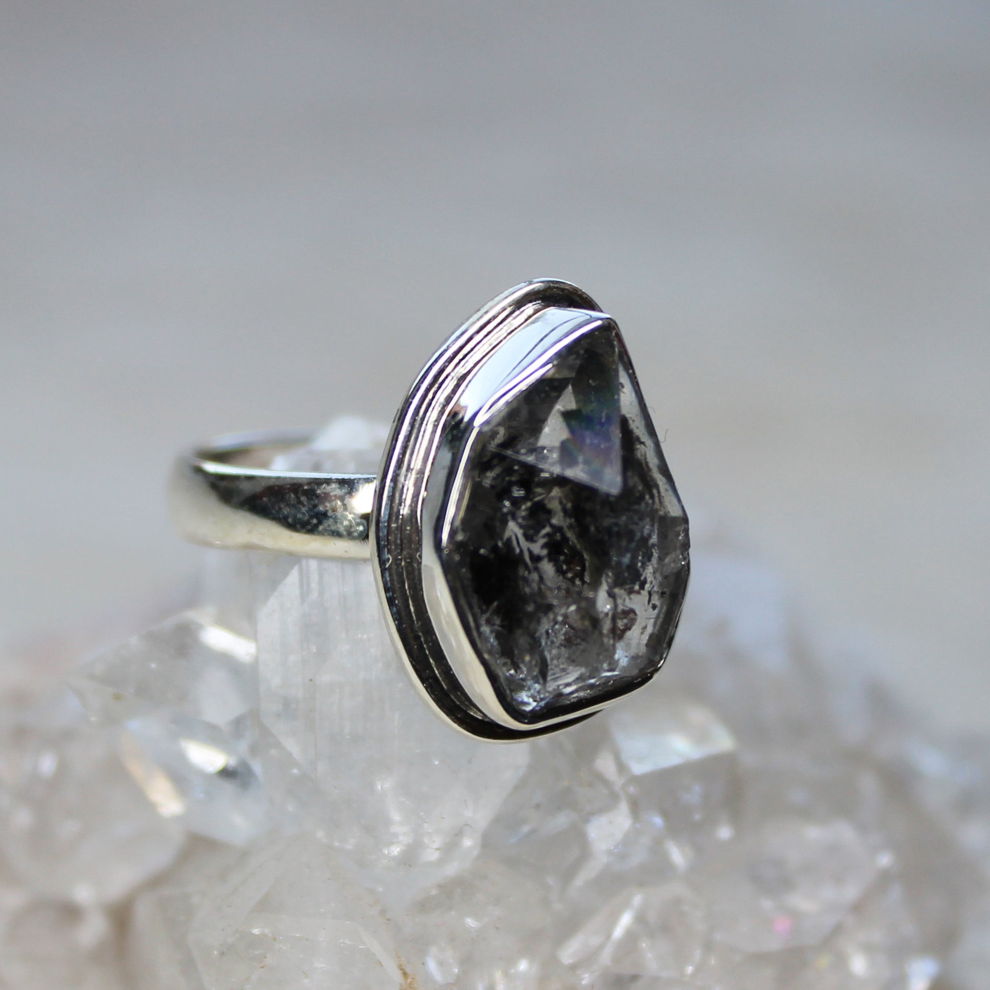 Herkimer Diamond Ring size 5.75