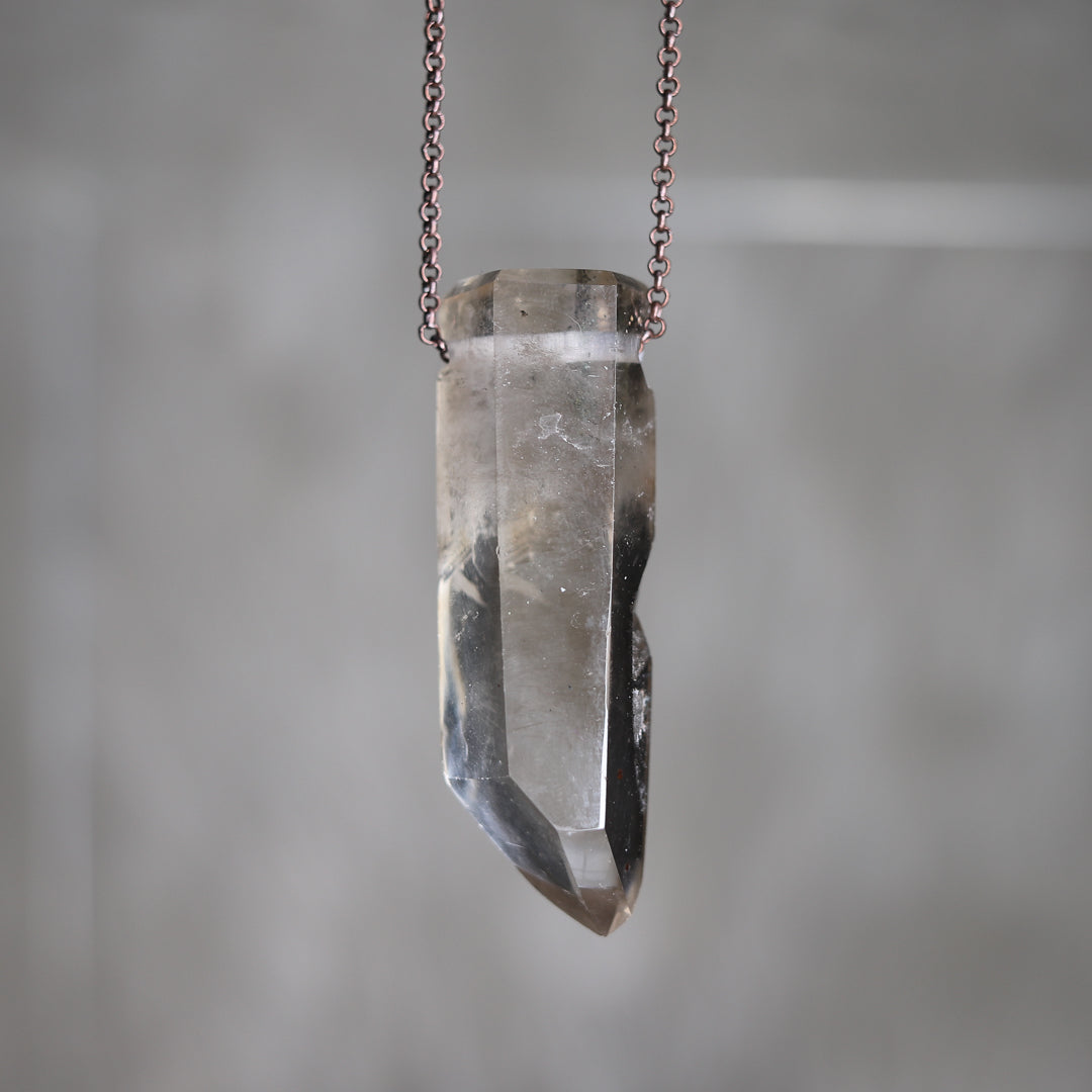 Drilled Smokey Quartz Necklace