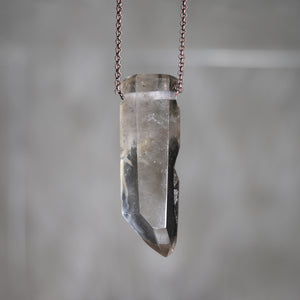 Drilled Smokey Quartz Necklace
