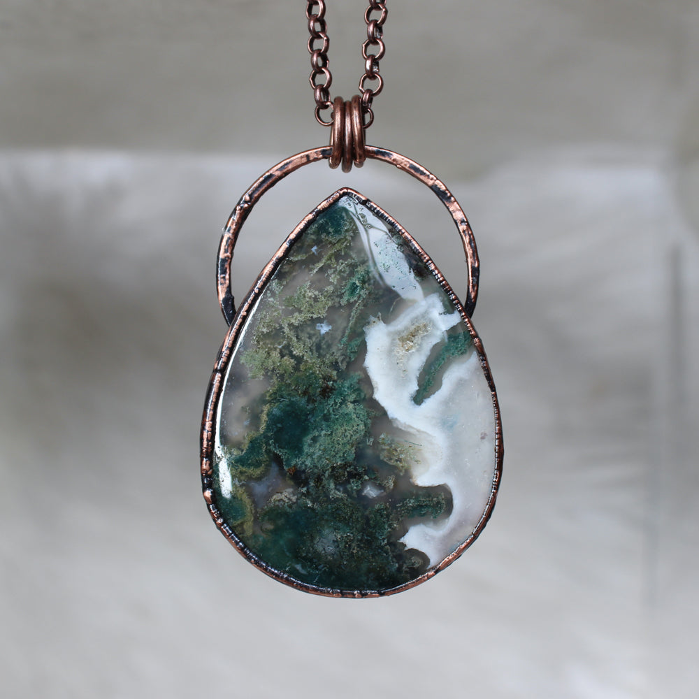 XL Moss Agate Necklace