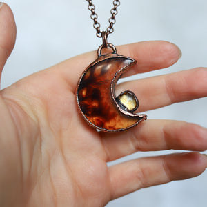 Amber Moon with Citrine - E