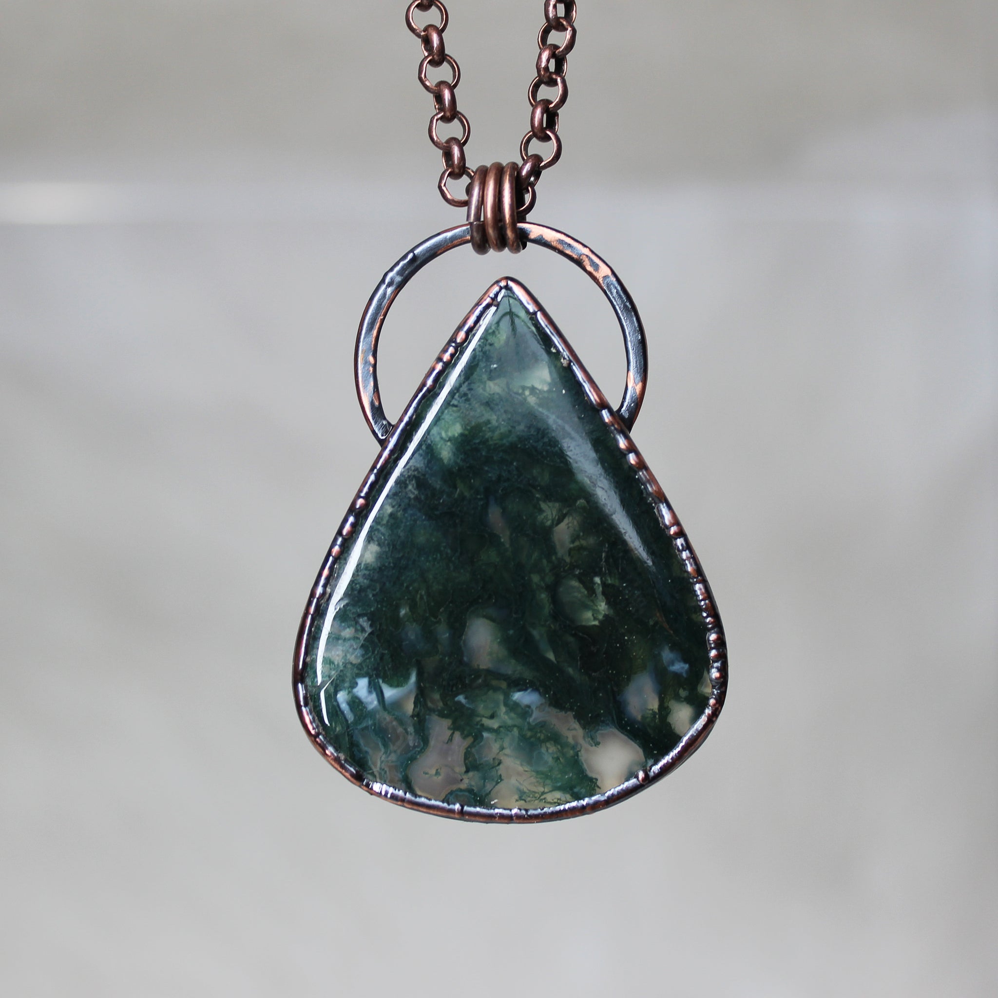 Moss Agate Necklace - b