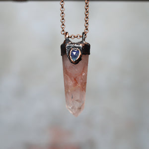 Fire Quartz & Tanzanite Necklace