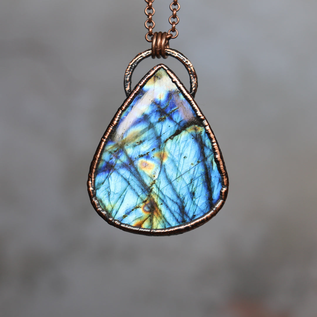 Large Labradorite Necklace - b