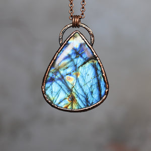 Large Labradorite Necklace - b