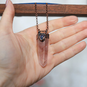 Fire Quartz & Tanzanite Necklace